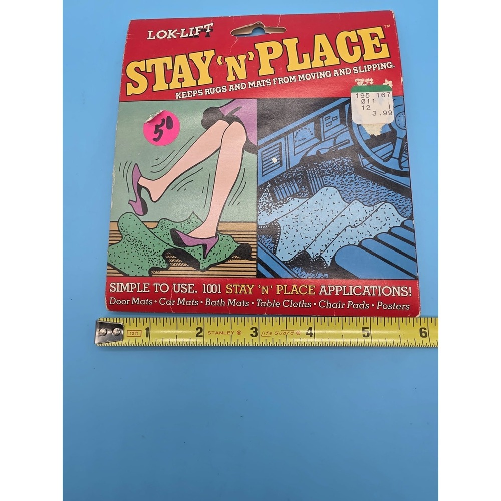Vintage Stay In Place Rug And Carpet Non Slip Back Set Of 2